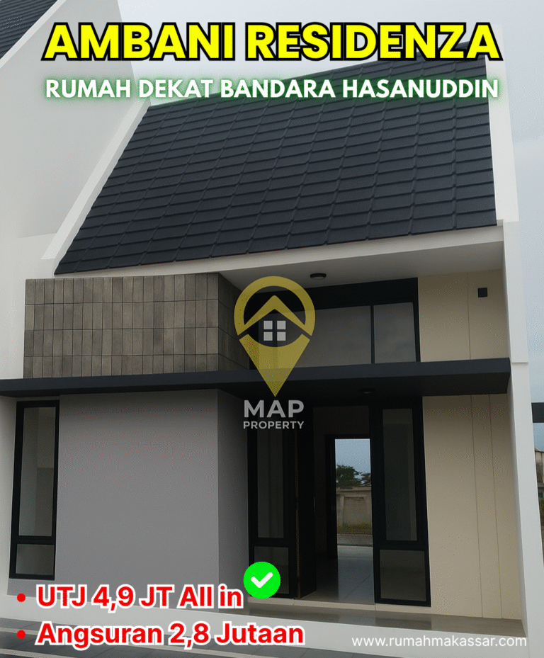 Rumah Dekat Bandara Hasanuddin Ambani Residenza, 400 Jutaan